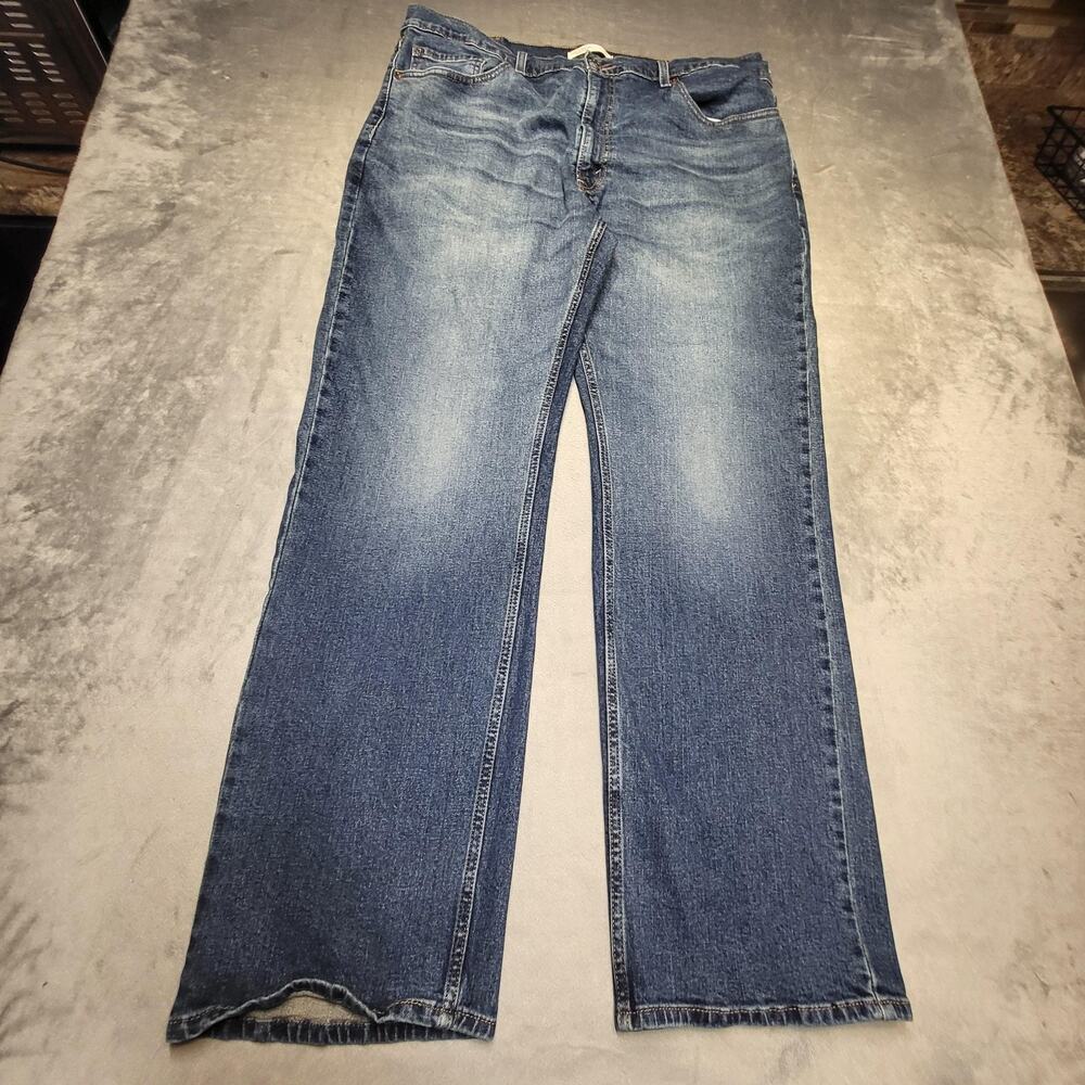 Levi Strauss Signature Jeans Mens 40x32 Blue Medium Wash Straight Relaxed